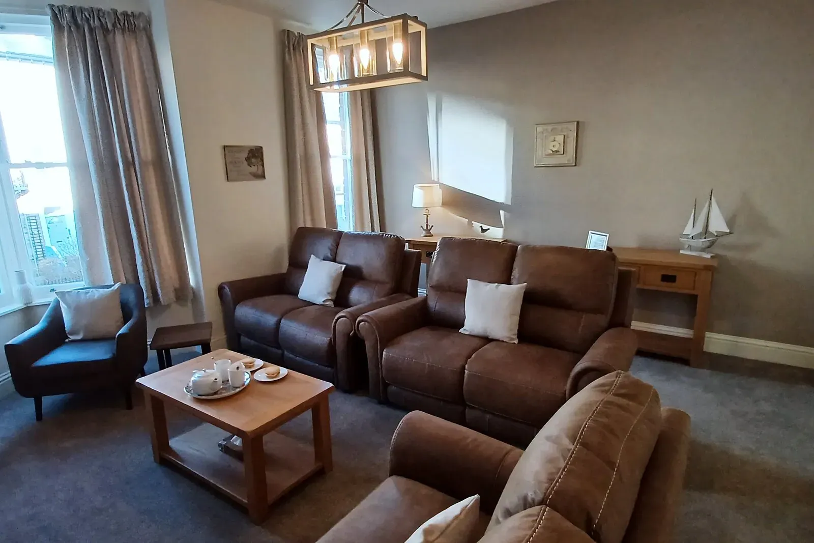 Second view of the Bartley House lounge and its bay window